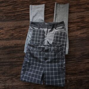 Express Gray | Old Navy Plaid | Dress Pant Bundle